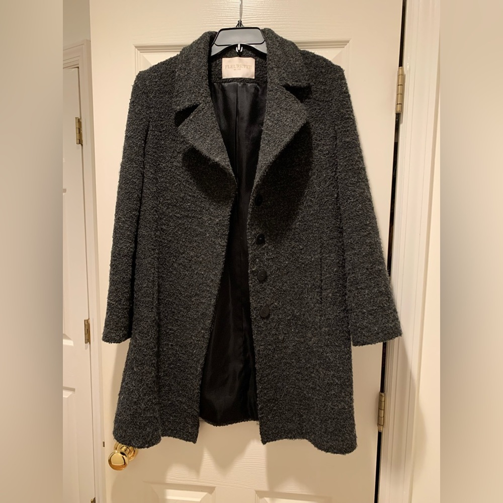 Fleurette Textured Wool Coat
